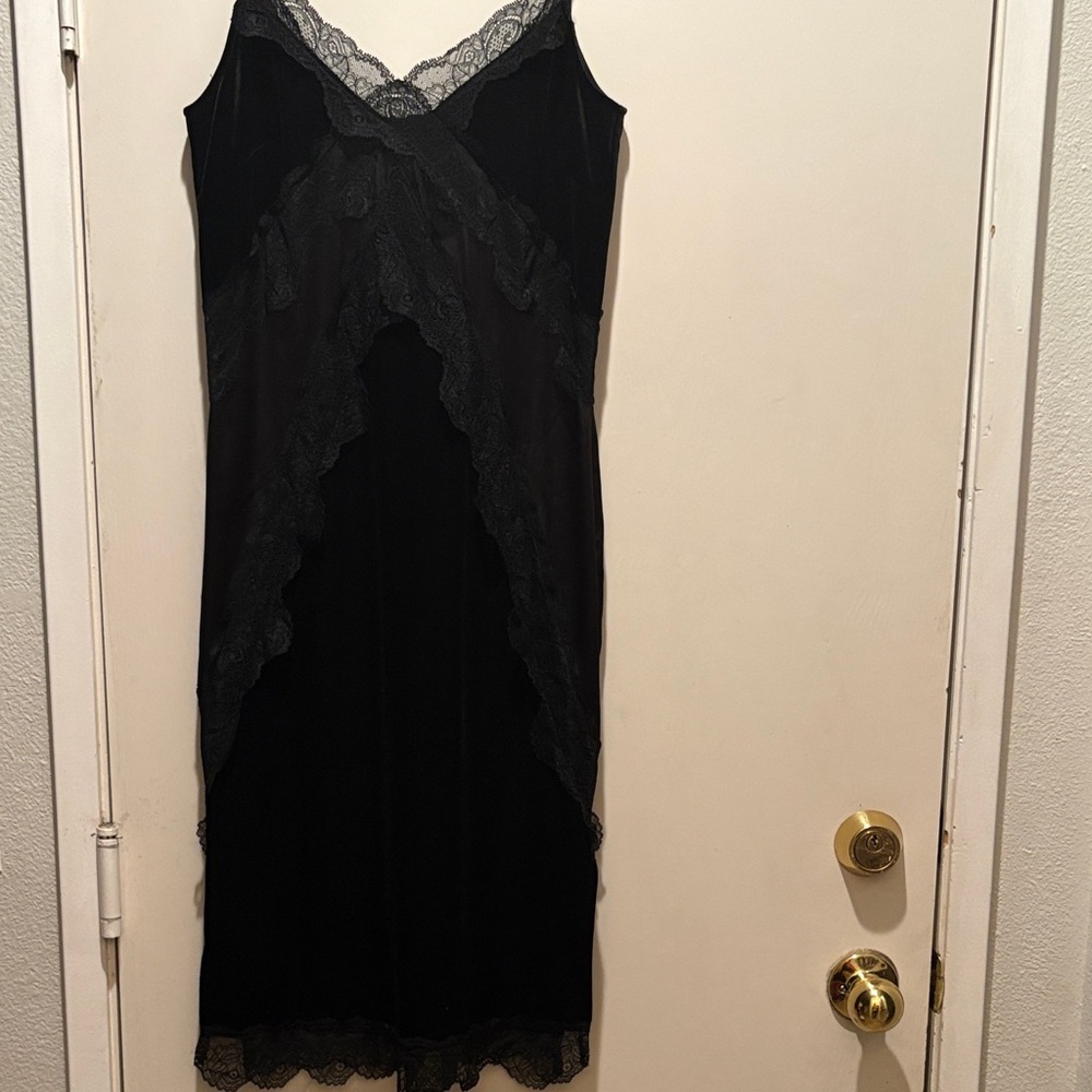 H&M Black Lace Trim Chemise